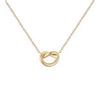Kritz Collier Femme Anneau Entrelacé infini Plaqué Or - Pendentif Cercle Symbole Amour Amitié et Chaîne Réglable - Bijoux Cadeau