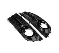 KRJFNAHQ Voiture Calandre Capot Glossy Black Car Front Fog Light Grille Grill Cover Guard for A4 B8 2009 2010 2011 Bumper Fog Lamp Grille Grill Cover