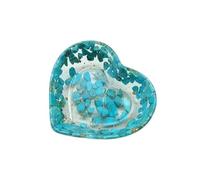 KRJGOERG Bol en forme de cœur en résine de quartz rose en cristal naturel - Décoration d'intérieur - Pierre de méditation