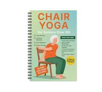 KRJGOERG Cahier à spirales de 30 jours de yoga sur chaise pour perte de poids, entraînement quotidien à la maison pour les personnes âgées débutantes, guide simple illustré des exercices à faible