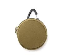KRJGOERG Étui pour écouteurs tactiques de sport et d'extérieur à suspendre - Mini porte-monnaie rond - Rangement simple et tendance, kaki, 1.0*1.0*1.0