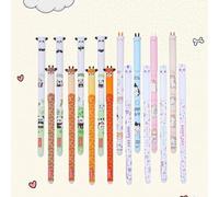 KRJGOERG Lot de 6/8/10 stylos effaçables en forme d'animal mignons pour écrire un journal intime, idée cadeau de bureau, papeterie de bureau