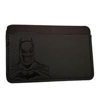 KRJGOERG Portefeuille fin en cuir avec motif chauve-souris, porte-cartes de crédit et carte d'identité avec masque de super héros, étui pour argent, cadeau pour papa, fils et mari