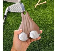 KRJGOERG Sac de rangement pour testicules de balle de golf, imprimé en 3D, sac de rangement pour balle de golf amusant, sac de rangement portable pour chariot de golf ou ceinture, cadeau farce fausse