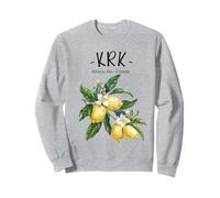 Krk Lemon Art Croate Lover Croatie Mer Adriatique Sweatshirt