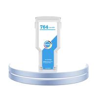 KRLAZdN 764 Compatible avec l'imprimante DesignJet T3500 à Cartouche d'encre avec Puce d'encre complète à Colorant(HP764 -C- 300ML)