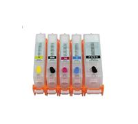 KRLAZdN Cartouche d'encre de Recharge PGI-350 CLI-351, Compatible avec Puce MG5630 MG6330 MG6730 MG7130 MG7530 MG7530F IP8730 Compatible avec imprimante(5 Colors)