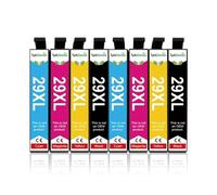 KRLAZdN Cartouche d'encre T2991 T2992 T29XL, Compatible avec Les imprimantes 29XL XP245 XP247 XP255 XP257 XP332 XP335 XP342 XP235(8pcs)