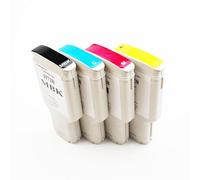 KRLAZdN Cartouche d'encre Vide HP728, Compatible avec l'imprimante DesignJet T730 T830, 4 Couleurs, 300ml chacune(C M Y MBK)