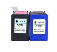 KRLAZdN Cartouches d'encre compatibles Compatible avec C6656A C6657A 56 57 450 450CBI 450CI 450WBT F4140 F4180 5150 5550(1BK 1COLOR)