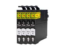 KRLAZdN Cartouches d'encre T0711 T0712 T0713 T0714, compatibles avec Stylet DX6050 DX7400 DX7450 DX8400 DX8450 DX9400 DX9400F(4BK)