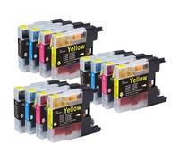 KRLAZdN Compatible avec Cartouche d'encre LC1280 LC1240 LC1220 MFC-J280W J430W J435W J5910DW J625DW J6510DW J6910DW DCP-J725DW(3 Set)