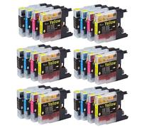 KRLAZdN Compatible avec Cartouche d'encre LC1280 LC1240 LC1220 MFC-J280W J430W J435W J5910DW J625DW J6510DW J6910DW DCP-J725DW(6 Set)