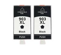 KRLAZdN Compatible avec la Cartouche d'encre 903 903XL 907XL OfficeJet Pro 6950 6960 6961 6970 6971 imprimante Tout-en-Un pour l'europe(2PCS Black)