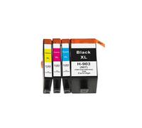 KRLAZdN Compatible avec la Cartouche d'encre 903 903XL 907XL OfficeJet Pro 6950 6960 6961 6970 6971 imprimante Tout-en-Un pour l'europe(1set -BK C Y M)