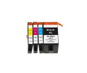 KRLAZdN Compatible avec la Cartouche d'encre 903 903XL 907XL OfficeJet Pro 6950 6960 6961 6970 6971 imprimante Tout-en-Un pour l'europe(1set -BK C Y M)