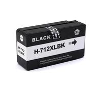 KRLAZdN Compatible avec la Cartouche d'encre DesignJet T210 T230 T250 T650 T630 712 XL 712XL 3ED71A 3ED67A(1PCS Black)