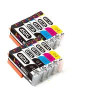 KRLAZdN Compatible avec Le Jeu de Cartouches d'encre PGI450 CLI451 MG6340 MG7140 IP8740 MG7540 MX724 IX6840.(10PCS-Cleaner)
