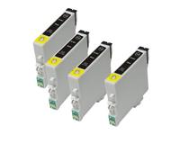 KRLAZdN Compatible avec Le Remplacement de Cartouche d'encre T0441 T0442 T0443 T0444 Stylet C64 C66 C84 C84N C84WN C86 CX3600 CX3650 CX4600 CX6400 CX6600(4PCS Black)