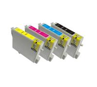 KRLAZdN Compatible avec Le Remplacement de Cartouche d'encre T0441 T0442 T0443 T0444 Stylet C64 C66 C84 C84N C84WN C86 CX3600 CX3650 CX4600 CX6400 CX6600(1 Set)