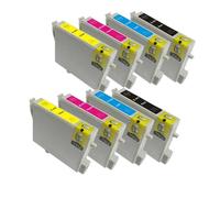 KRLAZdN Compatible avec Le Remplacement de Cartouche d'encre T0441 T0442 T0443 T0444 Stylet C64 C66 C84 C84N C84WN C86 CX3600 CX3650 CX4600 CX6400 CX6600(2 Sets)