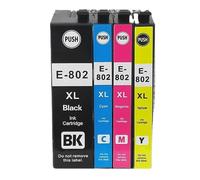 KRLAZdN Compatible avec Les Cartouches d'encre 802 802XL T802 Workforce WF-4720 WF-4730 WF-4734 WF-4740 WF-4745.(1SET)