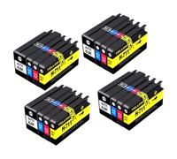 KRLAZdN Compatible avec Les Cartouches d'encre de Remplacement 711XL 711, Encre à Colorant DesignJet T120 T130 T520 T530, Ensemble d'imprimante de 1 à 5(16Color 4set)