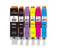 KRLAZdN Compatible avec Les Cartouches d'encre PGI-480 CLI-481 TS8140 TS8240 TS9140 TS8340(PGI-480 6PK)