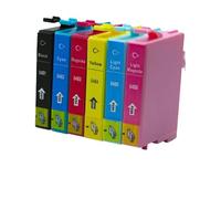 KRLAZdN Compatible avec Les Cartouches d'encre T0481 T0482 T0483 T0484 T0485 T0486 Stylus Photo R200 R220 R300 R300M R320 R340 RX500 RX600 RX620 RX640 Compatible avec imprimante.(1Set)