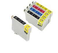 KRLAZdN Compatible avec Les Cartouches d'encre T0711 T0714 T0715 Stylet D78 D92 D120 DX4000 SX209 DX4450 SX115 S21 Office B40W BX300F BX310FN(1Set Plus 1PCS Black)