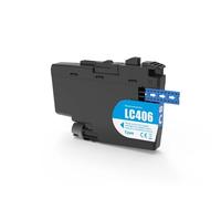 KRLAZdN Compatible avec Les imprimantes à Cartouche d'encre LC406 MFC-J5855DW MFC-J5955DW MFC-J6555DW MFCJ6955DW(1PC-LC406C)