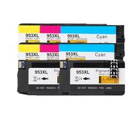 KRLAZdN Compatible avec Les imprimantes de Jeu de Cartouches d'encre 953XL CMYK Noir OfficeJet Pro 7720 7730 7740 8210 8218(2 Set)