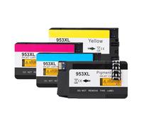KRLAZdN Compatible avec Les imprimantes de Jeu de Cartouches d'encre 953XL CMYK Noir OfficeJet Pro 7720 7730 7740 8210 8218(1 Set)
