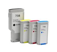KRLAZdN Qualité Compatible avec la Cartouche d'encre DesignJet T850 T950 HP738 modèle(1 Set (300ML-130ML))