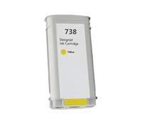 KRLAZdN Qualité Compatible avec la Cartouche d'encre DesignJet T850 T950 HP738 modèle(Yellow - 130ml)