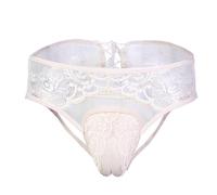 KRLZKID Hommes cachant des Culottes Gaff Travesti Maille de Dentelle String à Bout Chameau sous-vêtements de Cosplay,Skin