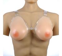 KRLZKID Sein en Silicone avec Sangle réglable Faux Seins artificiels pour la Mastectomie Crossdresser transgenre Drag Queen,Skin-3XL