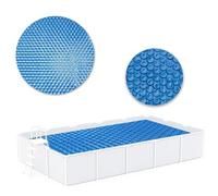 Krmoau Bâche solaire rectangulaire pour piscine, protection solaire débroussailleuse, avec réduction des polluants et fonction isolante, 220 x 150 cm