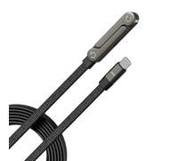 Krmoau Câble Chargeur avec Support Téléphone - Accessoire 2-en-1 pour Smartphone - Charge Rapide | pour Bureau Domicile hôtel Joueurs Adultes passionnés de Technologie Voiture dortoir