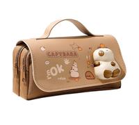 Krmoau Capybara Panda Trousse à crayons pour filles | Organiseur de rangement Trousse à crayons avec jouets à presser pour écoliers, bureau, adolescents, femmes, collège, papeterie, Cyp.phara, Voir