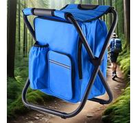 Krmoau Chaise Pliante d'Extérieur - Chaise Extérieur Portable - Fauteuil Reclinable De Camping avec Sac À Dos Glacière pour Randonnée Pêche Alpinisme Pique-Nique Plage Jardin Fête Arrière-Cour Patio