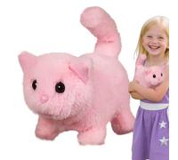 Krmoau Chat Robot pour | Jouet Électronique Peluche Chat Realiste,Animal en Peluche Interactif avec Queue Remuante Et Mouvements De Tête pour