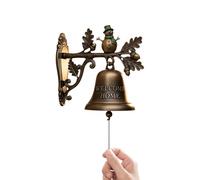 Krmoau Cloche de Noël pour Porte - Clochette d'accueil Campagnarde - Ornement de Porte avec Père Noël Bonhomme de Neige et Renne pour Intérieur Extérieur Maison Jardin Décor de Fêtes