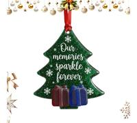 Krmoau Décoration de Noël en verre de mer - Décoration d'ambiance de Noël - Pendentif en verre de mer pour l'amitié - Pour l'intérieur et l'extérieur - Pour l'intérieur et l'extérieur - Pour le jardin