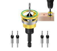 Krmoau Embout de fraisage | 4 accessoires réglables et portables pour le travail du bois, la menuiserie, l'aménagement de meubles et d'intérieur ainsi que les travaux de perçage, pour les travaux de