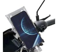 Krmoau Étui de téléphone portable pour moto, étanche, pour guidon de moto, étui de téléphone transparent, support de téléphone portable, port de charge haute sensibilité, couverture de téléphone pour
