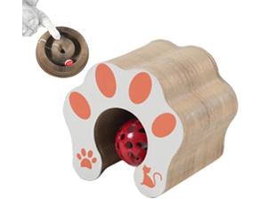 Krmoau Griffoir d'orgue pour chat - Piste de billes pliable pour chat - Accessoire pour animaux de compagnie pour le mouvement, la simulation de chasse, la stimulation mentale, l'entraînement à