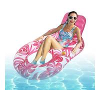 Krmoau Ile flottante pour adultes, îles de piscine gonflables pour adultes dans la piscine - avec porte-gobelet et design feuille d'érable pour lac, piscine, bain de soleil, vacances