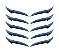 Krmoau Lot de 10 autocollants pour les yeux pour femme - Autocollants naturels - Maquillage imperméable pour femmes et filles