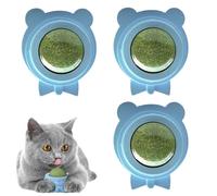 Krmoau Lot de 3 balles d'herbe à chat adhésives pour le mur - Chewing-gum avec vigne d'argent - Pour l'intérieur et l'extérieur - Enrichissement interactif - Jeu interactif pour l'intérieur et
